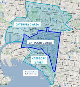 Melbourne Congestion Levy Map 2015